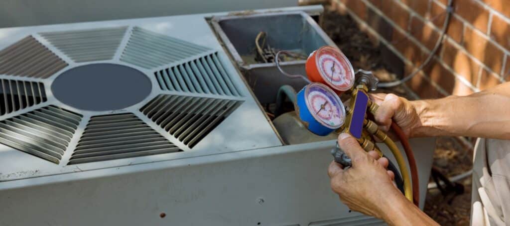 reading refrigerant gauges to give precise maintenance to a unit