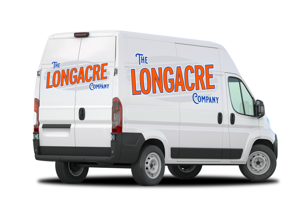 Longacre white service van on a transparent background